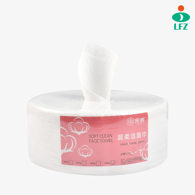 Lingettes démaquillantes jetables en tissu éponge doux, conçues pour le démaquillage naturel et le confort facial quotidien, avec 185 pièces incluses dans chaque rouleau