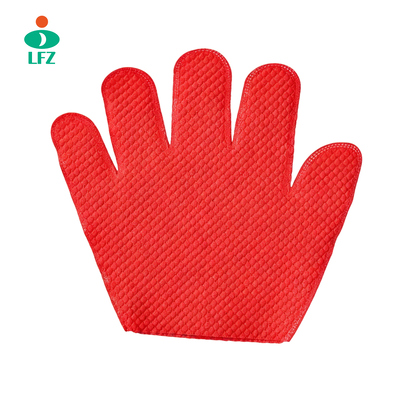 Prezzo buono Guanti umidi per la pulizia ecologica OEM, morbidi e delicati in tessuto non tessuto per il bagno completo a secco in linea
