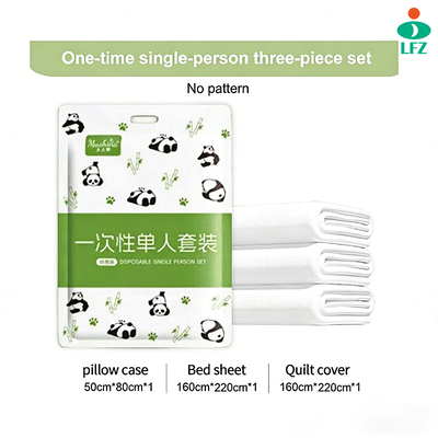 Harga bagus Ukuran Universal Set Selimut Sekali pakai 3 PCS Lembar datar Selimut Tutup Kasur Bantal Pas Kembar Queen King Lengkap Ideal untuk Perjalanan Hotel Cruise Spa on line