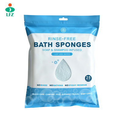 Buen precio Venta Caliente Jabón Burbuja Ducha Viaje Sin Enjuague Baño Corporal Lavado Esponja Sin Enjuague Toallitas de Baño Desechables Sin Enjuague en línea